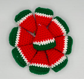 Melon Slice Crochet Keychain handmade by RustyyCrafts